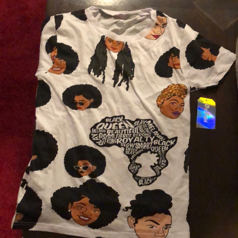 black melanin queen tee shirt